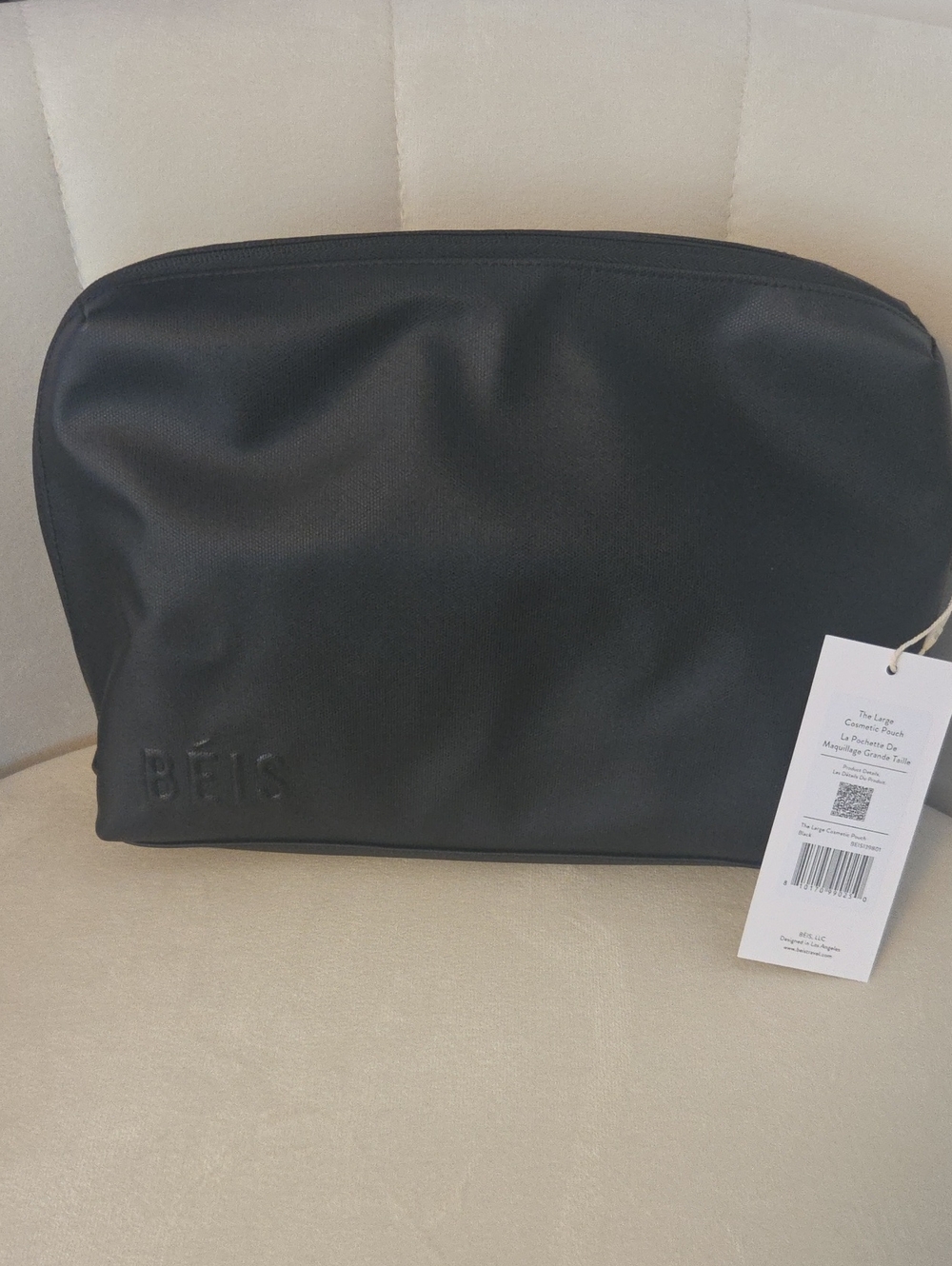 BEIS Black Toiletry (Large) Pouch